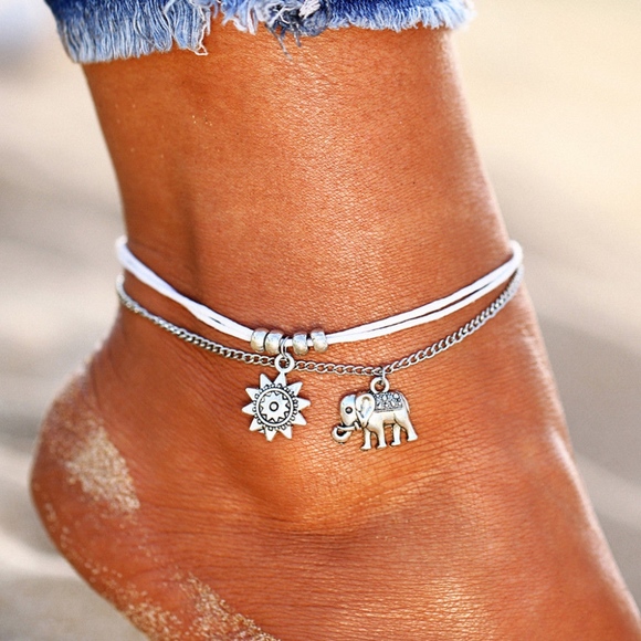 Jewelry - ✨HOST PICK!✨Elephant and Sun Boho Ankle Bracelet